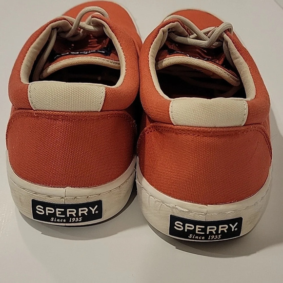 Sperry Canvas Men Size 9 Rust Color Lace Up‎ Tennis Shoe - Picture 4 of 15